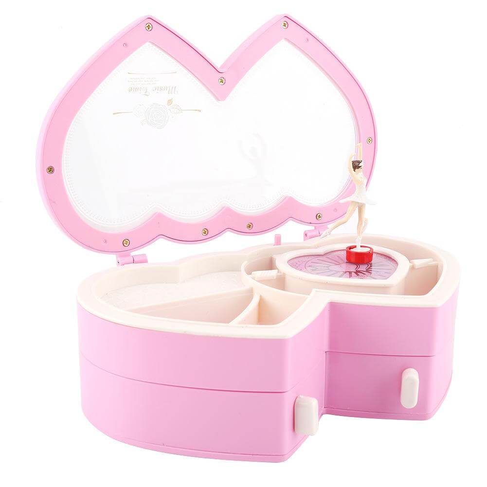 Boîte à bijoux en cuir rose pour enfant - Sycomore rose - Sycomore