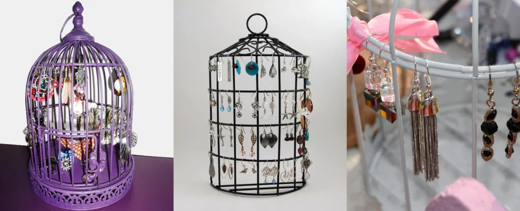 Cage a oiseaux porte bijoux