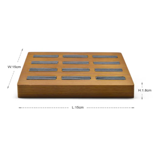 Présentoir en bois pour bague - 12 emplacements