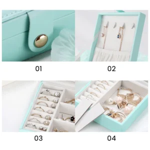 Petite boite à bijoux à bouton pression