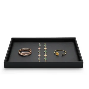 Plateau de rangement bijoux - noir
