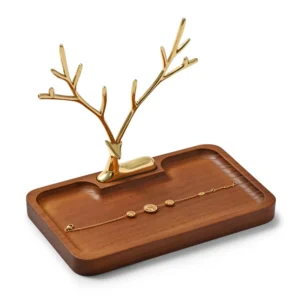 Support pour bijoux en bois au motif cerf