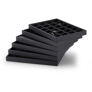 Plateau de rangement bijoux - noir