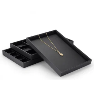 Plateau de rangement bijoux - noir