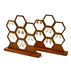 Présentoir boucle d'oreille bois