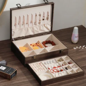 Boite de rangement à bijoux en bois