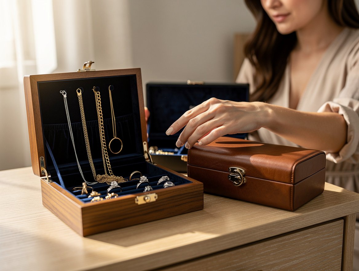 Boîte à bijoux en bois, velours ou cuir : quelle matière choisir selon votre usage ? – boite a bijoux