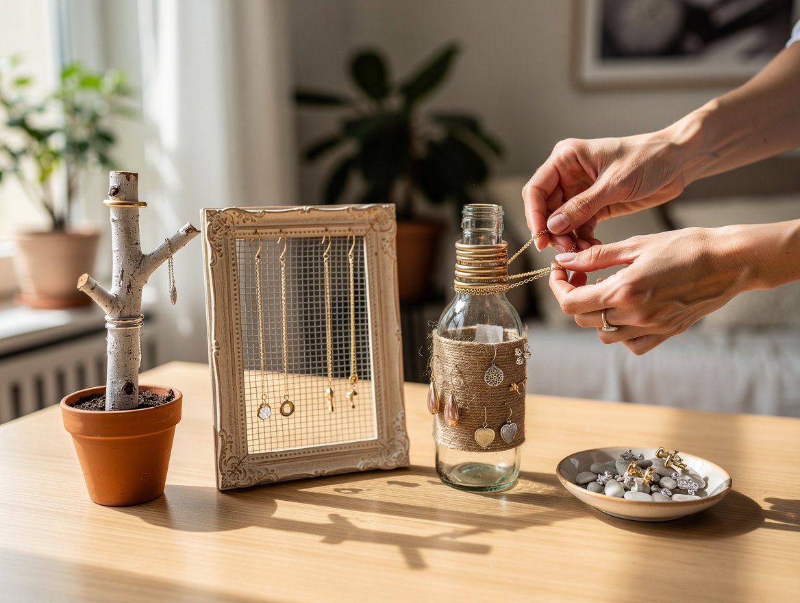 4 idées créatives pour fabriquer un porte-bijoux avec des objets récupérés – comment fabriquer un porte bijoux