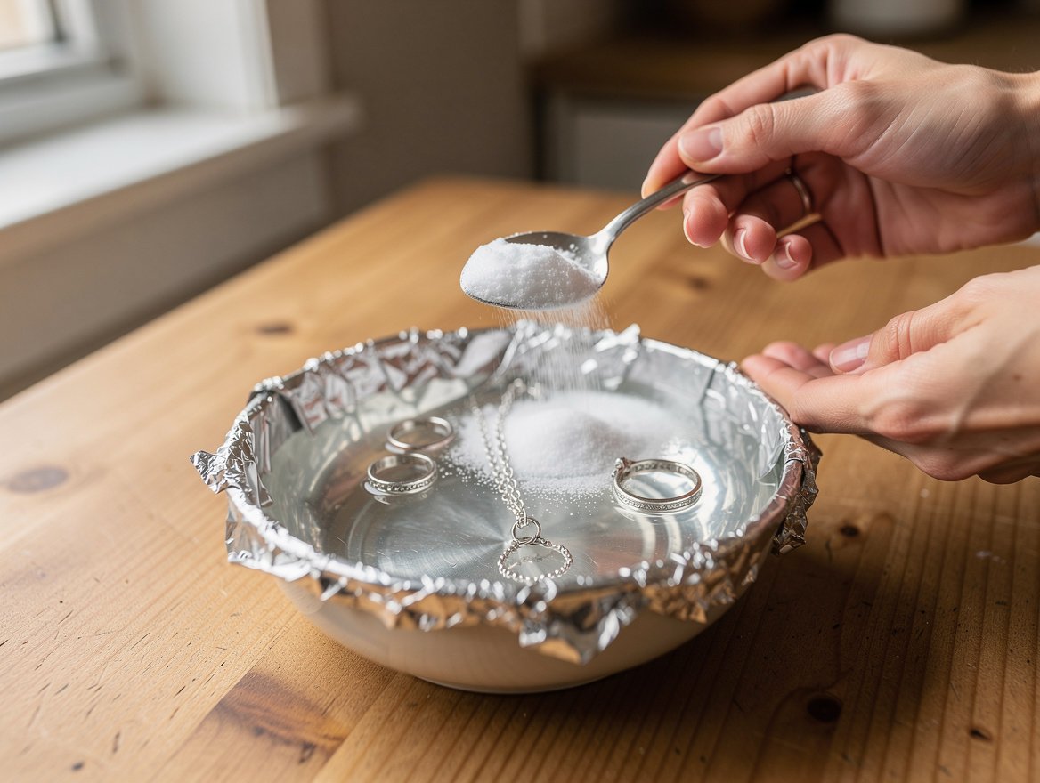 Bicarbonate de soude et papier aluminium : la méthode star pour nettoyer les bijoux en argent – comment nettoyer bijoux argent noircis