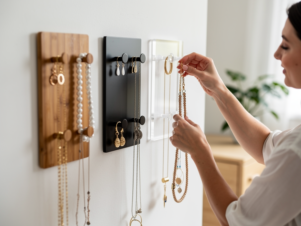 Bois, métal, acrylique ou bambou : quel matériau choisir pour votre porte bijoux mural ?
