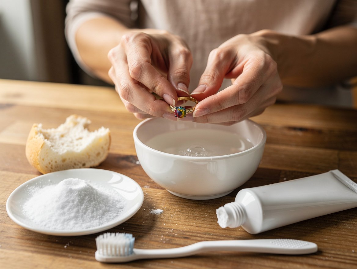 Bicarbonate, mie de pain, dentifrice : les astuces maison vraiment efficaces – comment nettoyer bijou or pierre precieuse