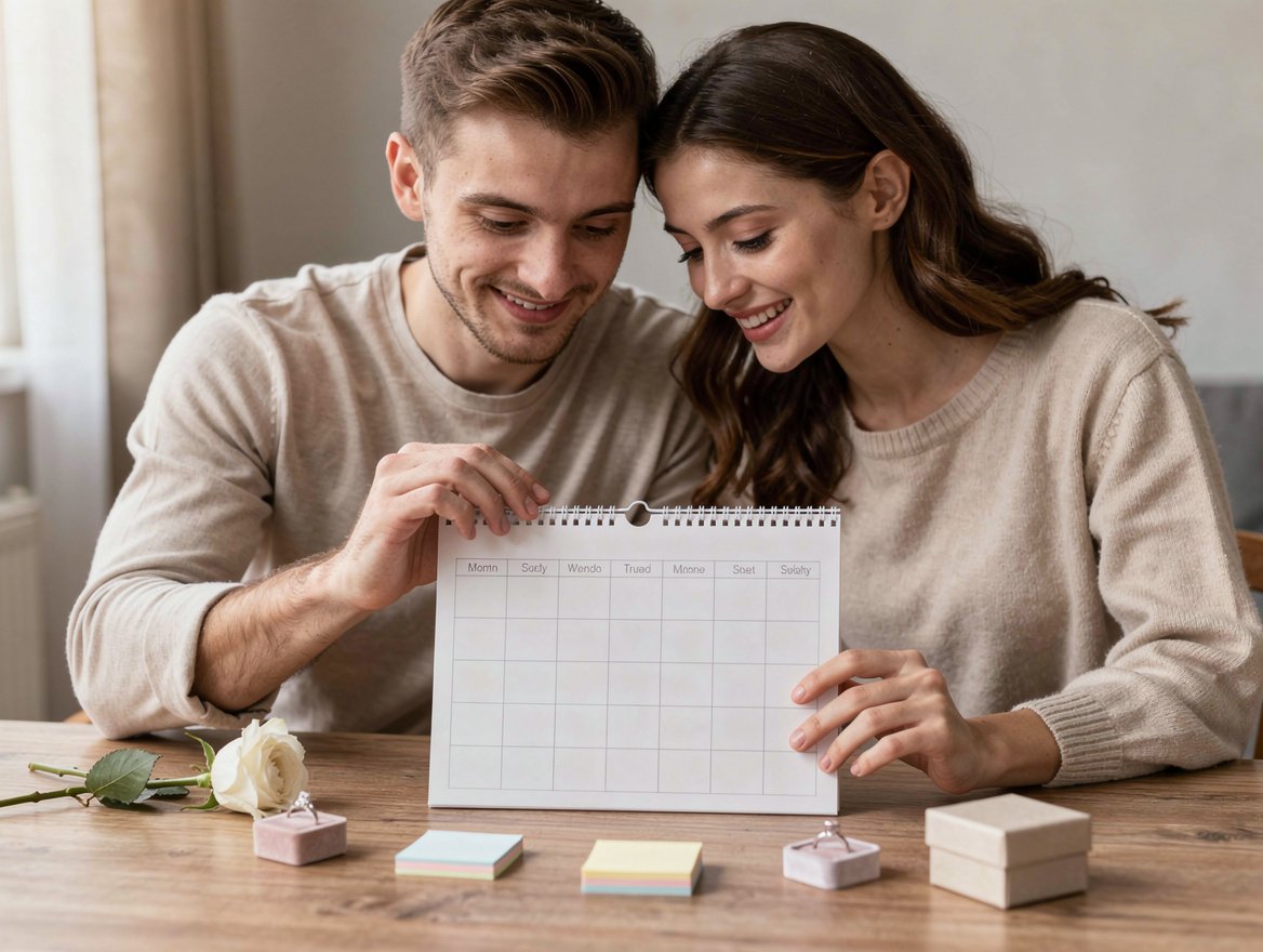 Le tableau des noces de mariage mois par mois : les premières étapes