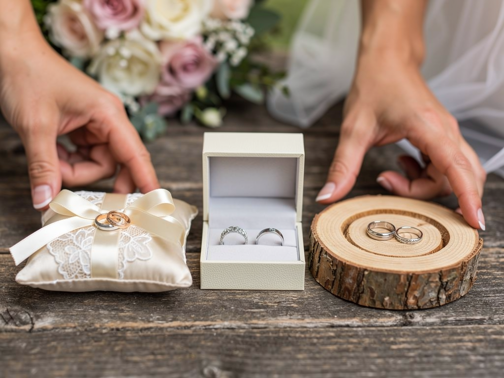 Coussin, écrin ou rondin : quel type de porte alliance pour votre mariage ?